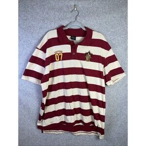 Harry Potter Gryffindor Rugby Polo Shirt Potter 07 Striped Quidditch Men's 2XL